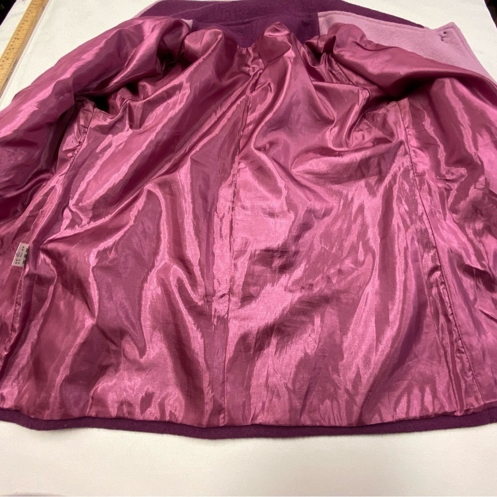 Wool Blend Cropped Jacket Embroidered Purple Fairy Whimsy Cottagecore Large Cute - Picture 9 of 15
